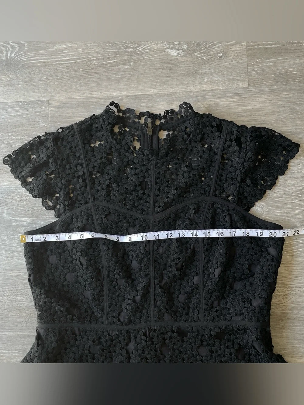 City Chic Black Lace Fit & Flare Dress Romantic Goth Chic - Picture 8 of 10